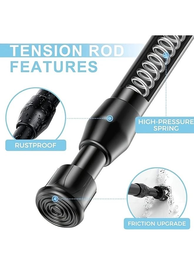2 Pack Adjustable Spring Tension Rods 23 62 To 43 31 Inch Expandable Pressure Rods - Image 2